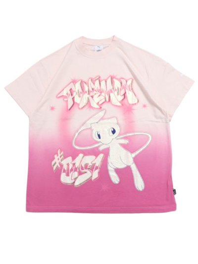画像1: PUMA POKEMON HOOPS SHINY MEW TEE-JASMINE FLOWER/POSIE PINK