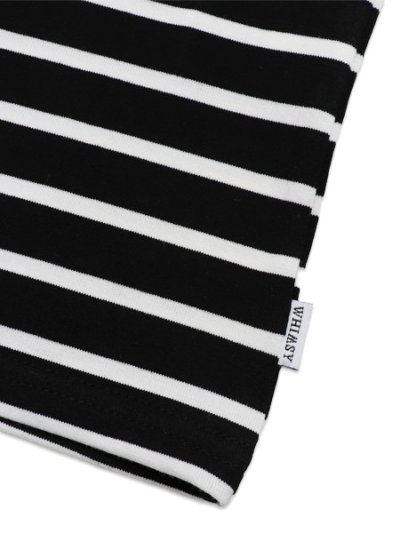 画像4: 【送料無料】WHIMSY SOCKS RAYON BORDER TEE BLACK