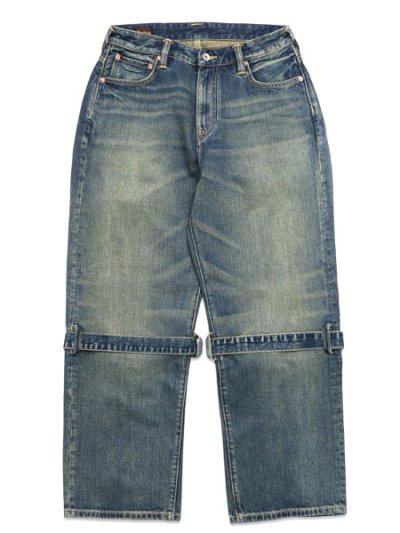 画像2: 【送料無料】EVISU E.J. WASHED BONDAGE JEANS MID TONE INDIGO