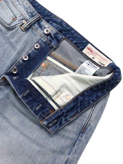 画像4: 【送料無料】EVISU SPLASH DAICOCK PRINTED DENIM SHORTS LT TONE INDIGO