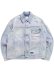 画像1: 【送料無料】EVISU ALLOVER SEAGULL JACQUARD DENIM JACKET INDIGO (1)