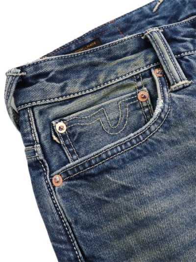 画像3: 【送料無料】EVISU 7-POCKET DAICOCK SHADOW WASHED JEANS LT TONE INDIGO
