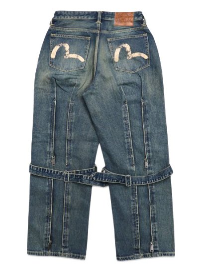 画像1: 【送料無料】EVISU E.J. WASHED BONDAGE JEANS MID TONE INDIGO