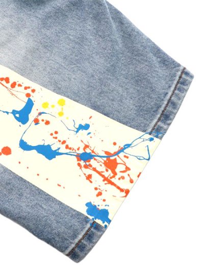 画像6: 【送料無料】EVISU SPLASH DAICOCK PRINTED DENIM SHORTS LT TONE INDIGO