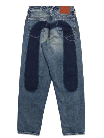 画像1: 【送料無料】EVISU 7-POCKET DAICOCK SHADOW WASHED JEANS LT TONE INDIGO