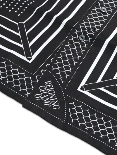 画像5: 【送料無料】REIGNING CHAMP LINEN ARENA RELAXED CAMP SHIRT BLACK/WHITE
