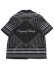 画像2: 【送料無料】REIGNING CHAMP LINEN ARENA RELAXED CAMP SHIRT BLACK/WHITE (2)