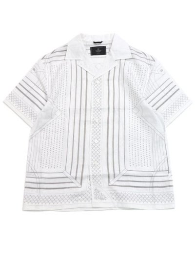 画像1: 【送料無料】REIGNING CHAMP LINEN ARENA RELAXED CAMP SHIRT WHITE/CONCRETE