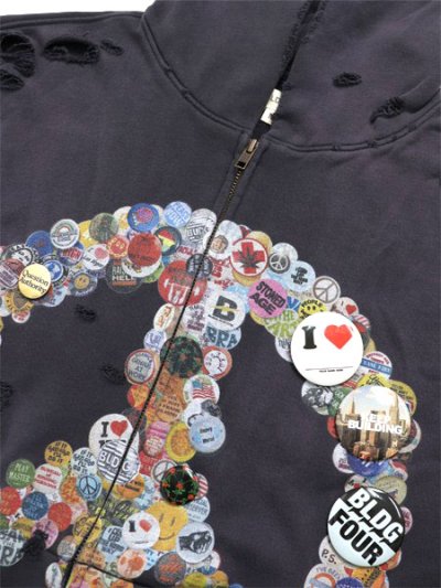 画像3: 【送料無料】BLDG4 LA CHATEAU HOODIE CHARCOAL ART