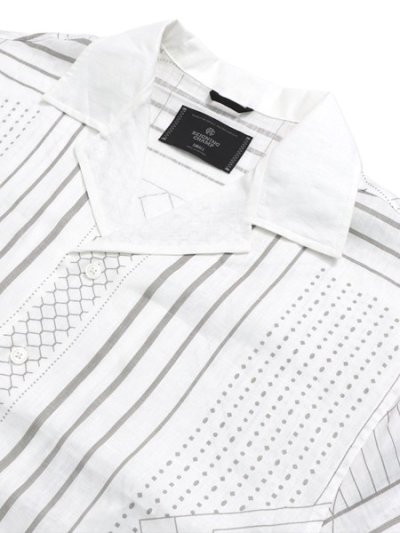 画像3: 【送料無料】REIGNING CHAMP LINEN ARENA RELAXED CAMP SHIRT WHITE/CONCRETE