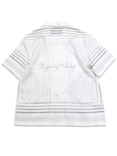画像2: 【送料無料】REIGNING CHAMP LINEN ARENA RELAXED CAMP SHIRT WHITE/CONCRETE
