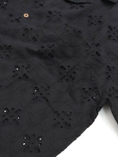 画像5: 【送料無料】EXPANSION MANHATTAN LUXOR SHIRTS BLACK EYELET