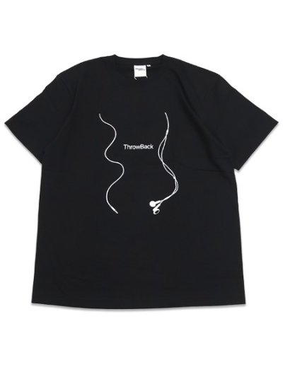 画像1: THROWBACK EARPHONES TEE BLACK