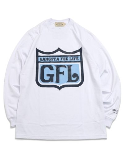 画像1: 【送料無料】WEST WEAR GFL LOGO L/S TEE WHITE/NAVY/SKY BLUE