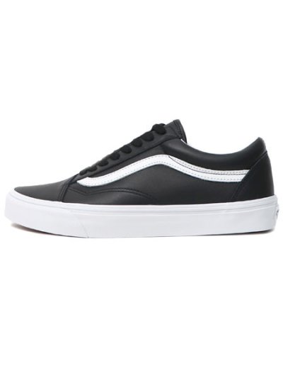 画像1: VANS OLD SKOOL LEATHER BLACK/TRUE WHITE