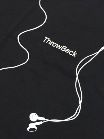画像3: THROWBACK EARPHONES TEE BLACK