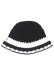 画像2: NEW ERA CROCHET KNIT BORDER BLACK/WHITE  (2)