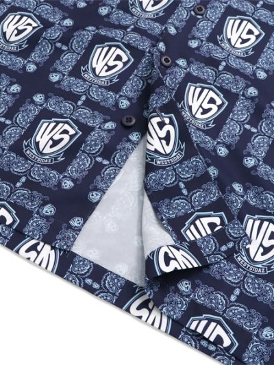画像4: 【送料無料】WEST WEAR WS LOGO L/S SHIRTS NAVY/SKY BLUE