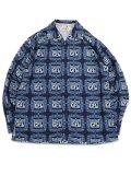 【送料無料】WEST WEAR GFL LOGO L/S SHIRTS NAVY/SKY BLUE