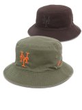 NEW ERA BUCKET01 REVERSIBLE METS BURNT WOOD/NEW OLIVE