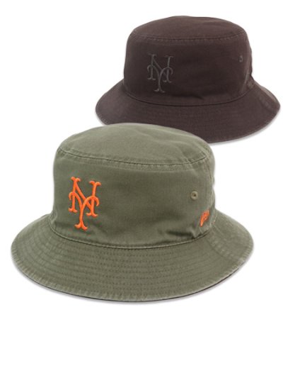画像1: NEW ERA BUCKET01 REVERSIBLE METS BURNT WOOD/NEW OLIVE