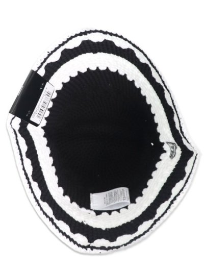 画像3: NEW ERA CROCHET KNIT BORDER BLACK/WHITE 
