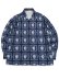 画像1: 【送料無料】WEST WEAR WS LOGO L/S SHIRTS NAVY/SKY BLUE (1)
