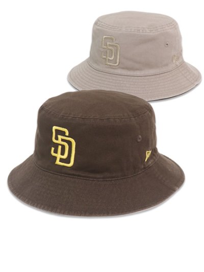 画像1: NEW ERA BUCKET01 REVERSIBLE PADRES ASH BROWN/WALNUT