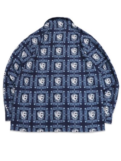 画像2: 【送料無料】WEST WEAR WS LOGO L/S SHIRTS NAVY/SKY BLUE