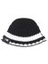 画像1: NEW ERA CROCHET KNIT BORDER BLACK/WHITE  (1)