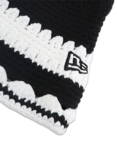 画像4: NEW ERA CROCHET KNIT BORDER BLACK/WHITE 