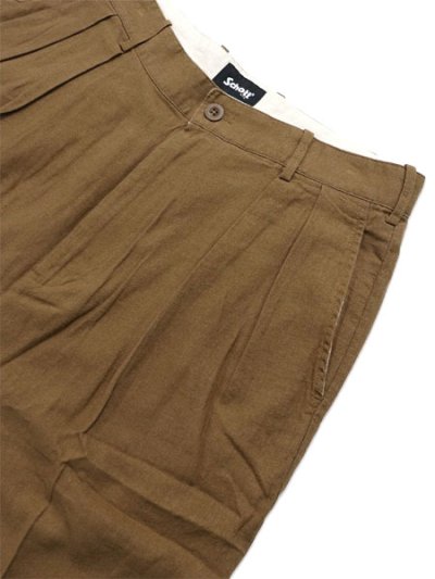 画像3: 【送料無料】SCHOTT LINEN SHORTS KHAKI
