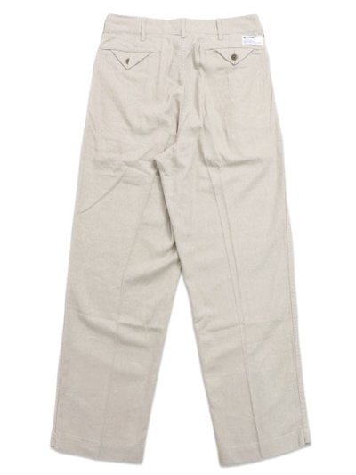 画像2: 【送料無料】SCHOTT LINEN TROUSERS BLACK