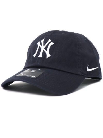 画像1: NIKE CLUB UNSTRUCTURED ORGANIC COTTON CAP YANKEES PITCH BLUE