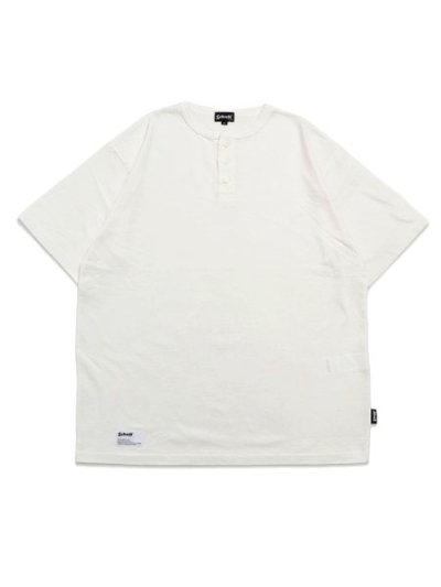 画像1: SCHOTT PIGMENT O/D SS HENLEY NECK TEE OFF WHITE
