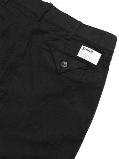 画像5: 【送料無料】SCHOTT LINEN TROUSERS BLACK