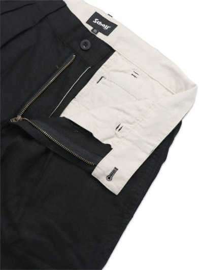 画像4: 【送料無料】SCHOTT LINEN TROUSERS BLACK