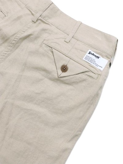 画像5: 【送料無料】SCHOTT LINEN TROUSERS BLACK