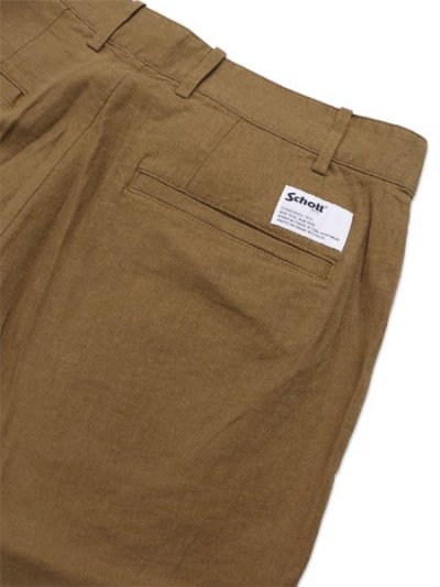画像5: 【送料無料】SCHOTT LINEN SHORTS KHAKI