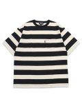 SCHOTT WIDE BORDER POCKET TEE BLACK