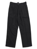 【送料無料】SCHOTT LINEN TROUSERS BLACK