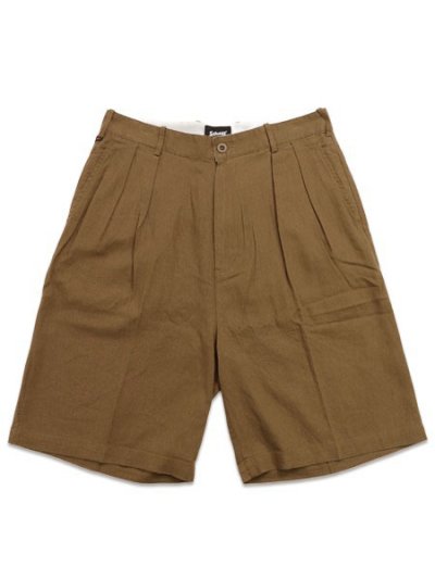 画像1: 【送料無料】SCHOTT LINEN SHORTS KHAKI