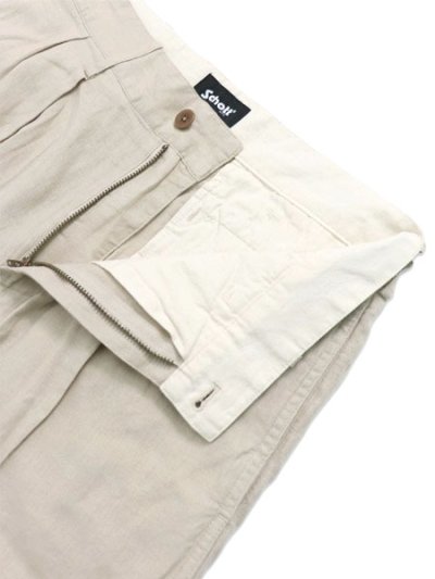 画像4: 【送料無料】SCHOTT LINEN TROUSERS BLACK