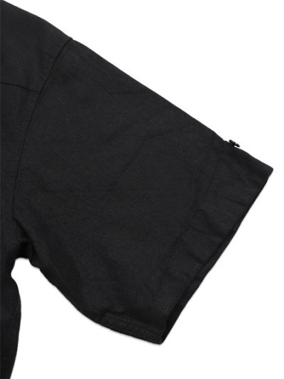 画像7: 【送料無料】SCHOTT LINEN GUAYABERA SHIRT BLACK