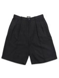【送料無料】SCHOTT LINEN SHORTS BLACK