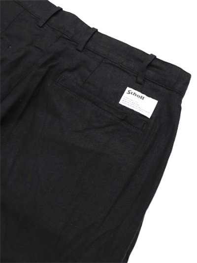 画像5: 【送料無料】SCHOTT LINEN SHORTS BLACK