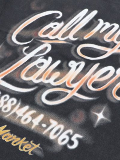 画像4: MARKET AIRBRUSH CALL MY LAWYER TEE WASHED BLACK