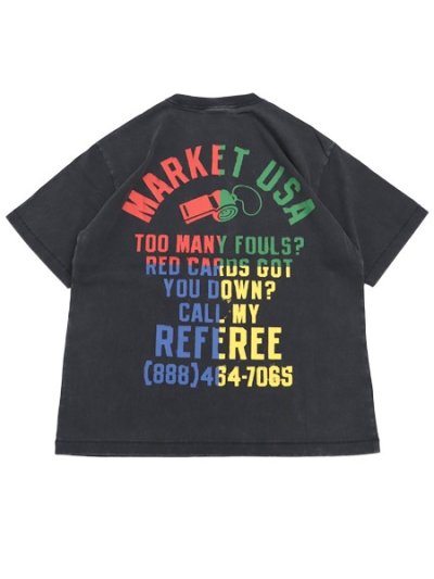 画像1: MARKET SMILEY FOUL PLAY TEE WASHED BLACK