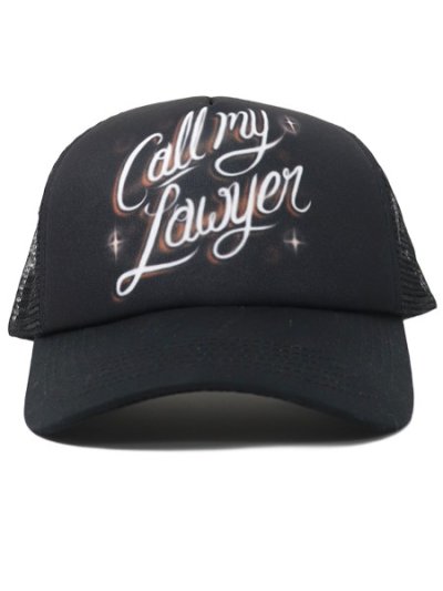 画像2: MARKET CALL MY LAWYER AIRBRUSH TRUCKER HAT JET BLACK