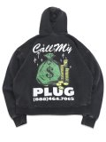 【送料無料】MARKET CALL MY PLUG HOODIE WASHED BLACK